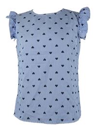 Dámská modro-bílá proužkovaná halenka se srdíčky Shein 