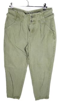 Dámské světlekhaki mom rifle Bershka 