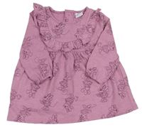Růžové úpletové šaty s Minnie zn. Disney