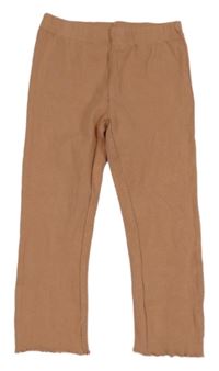 Světleskořicové žebrované legíny Dirkje 