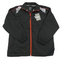 Nové - Černá šusťáková sportovní bunda s písmeny 