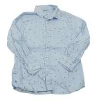 Modro-bílá vzorovaná pruhovaná košile Mayoral