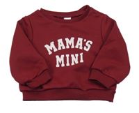 Vínová mikina s nápisem Shein