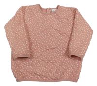 Růžová puntíkatá prošívaná mikina Next