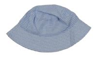 Modro-bílý kostkovaný klobouk Nutmeg