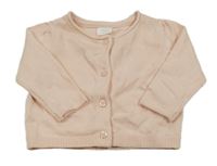 Světlerůžový propínací svetr Next