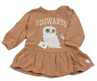 Béžové teplákové šaty se sovičkou H&M