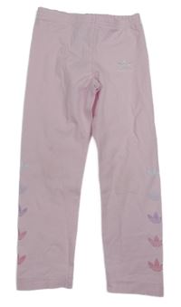 Světlerůžové legíny s logem Adidas