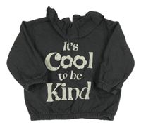 Tmavošedá mikina s nápisem George