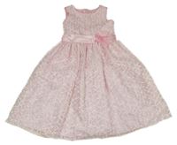 Světlerůžové květinové slavnostní šaty Cinderella