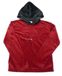 Vínovo-šedá saewtová mikina s kapucí 