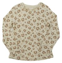 Smetanovo-hnědé leopardí triko F&F