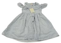 Nové - Modro-bílé pruhované šaty Carino