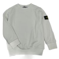 Bílá mikina s černou nášivkou STONE ISLAND