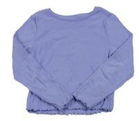 Světlefialové žebrované crop triko Primark