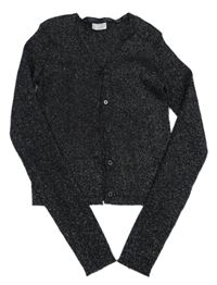 Černý třpytivý propínací crop svetr Primark