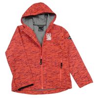 Neonvoě korálovo-tmavomodrá melírovaná softshellová bunda s kapucí Dare 2B