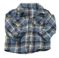 Modro-hnědá kostkovaná košile Tu