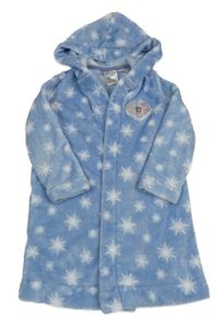 Světlemodrý chlupatý župan s Elsou, vločkami a kapucí - Ledové království H&M