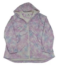 Lila-světlemodrá šusťáková jarní bunda s kapucí F&F