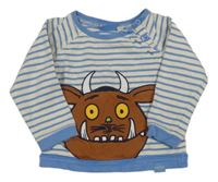 Šedo-modrá pruhovaná mikina s Gruffalem 