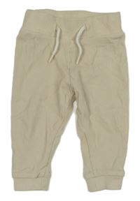 Béžové žebrované tepláky Dopodopo