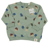 Nové - Zelená mikina s ovocem a houbami John Lewis