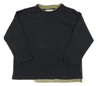 Černo-khaki triko Zara