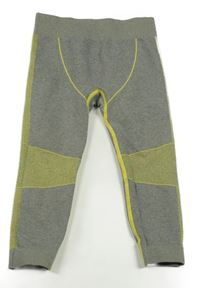 Šedo-žluté funkční spodní legíny Lupilu