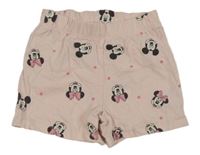 Světlerůžové bavlněné kraťasy s Minnie George