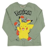 Světlekhaki triko s Pikachu 