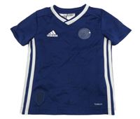 Tmavomodro-bílé vzorované funkční sportovní tričko Adidas