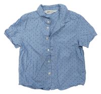 Modrá puntíkatá košile H&M