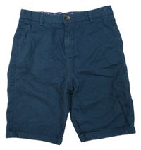 Tmavomodré plátěné chino kraťasy River Island