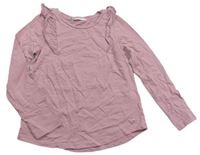 Růžové triko s volánky zn. H&M