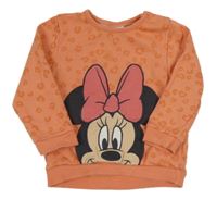 Korálová vzorovaná mikina s Minnie Disney 