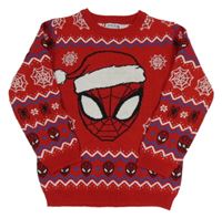 Červený svetr se Spider-manem Marvel