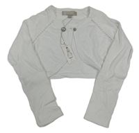 Nové - Bílé svetrové bolerko s korálky Paul Costelloe