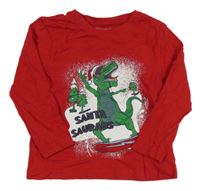 Červené triko s dinosaurem Primark