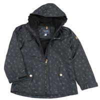 Tmavošedá funkční šusťáková zateplená bunda se vzorem a kapucí Regatta