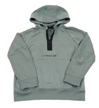 Šedá sportovní mikina s logem a kapucí Nike