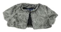 Šedé kožešinové podšité bolerko 