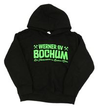 Černá mikina s nápisem a kapucí Awdis