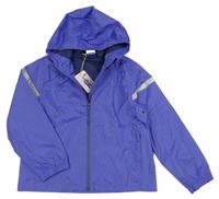 Nové - Fialová šusťáková jarní bunda s kapucí L&D