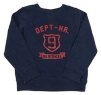 Tmavomodrá mikina s nápisem H&M