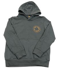 Tmavošedá mikina s nápisy a kapucí Name it 