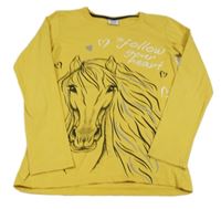 Žluté triko s koníky Y.F.K.