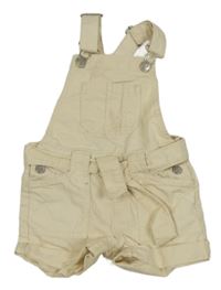 Béžové riflové laclové kraťasy s páskem, Denim Co. 