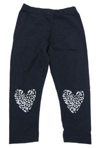 Tmavošedé legíny se srdíčky 