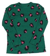 Tmavozelené triko se vzorem George 